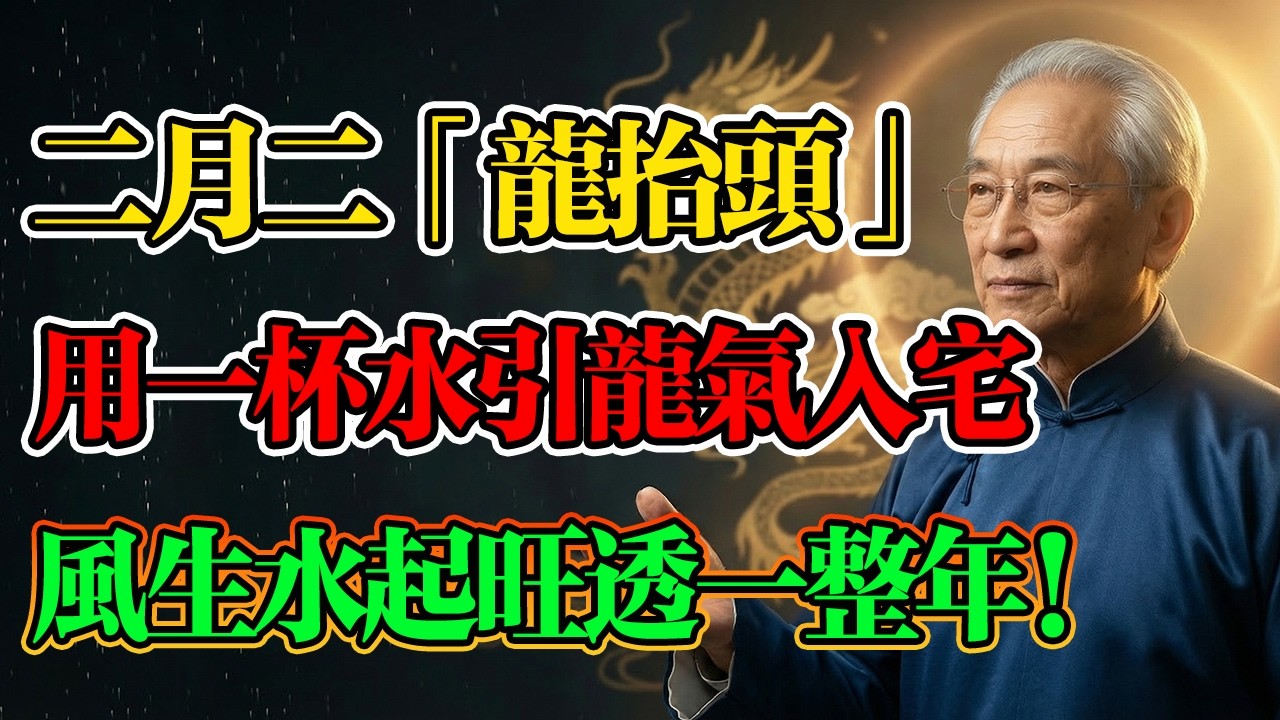 南懷瑾：二月二錯過等一年！教你用一杯水引動開年第一股「龍氣」，激活全家風水旺夠一整年！#南懷瑾 #二月二龍抬頭 #佛學智慧 #風水佈局 #因果業力 #轉運心法 # 招財佈局 #風水