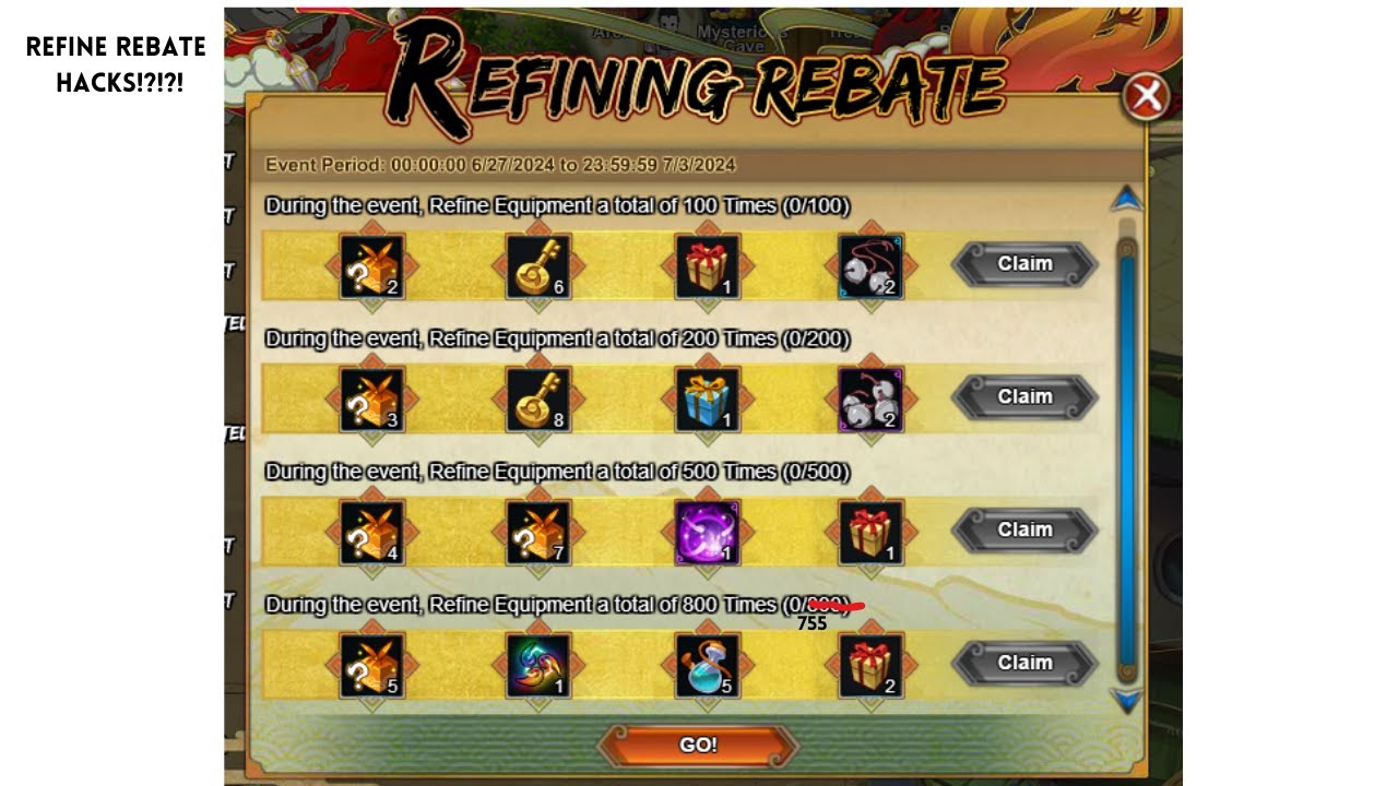 Naruto online refine rebate hack!?!?!