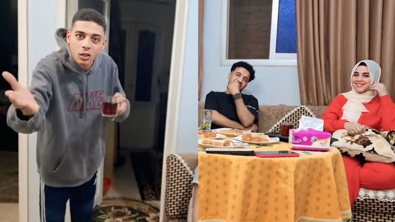 سئلنا العروسه والعريس اتعرفو على بعض ازاى🤭ومحمد اخويا فجئنا وطلع فى الفديو👀💃😌🔥