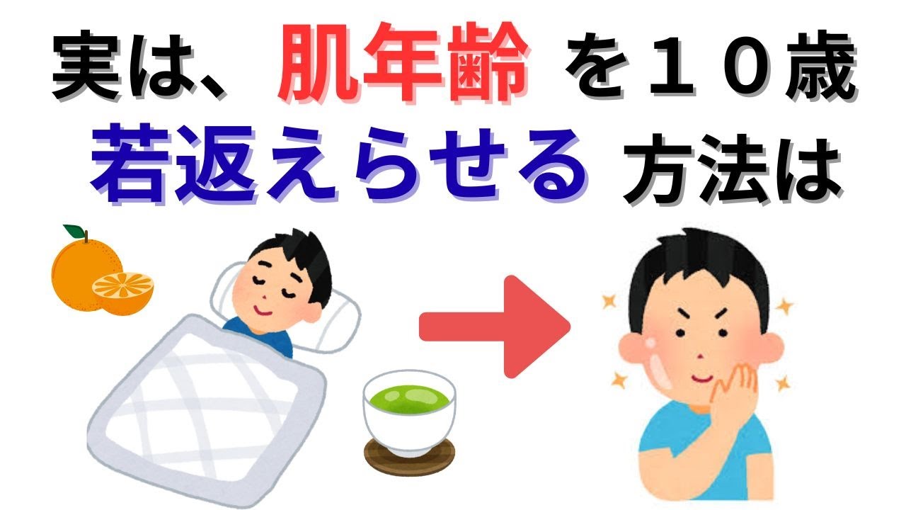 【知らないと損】肌が10歳若返る！老化を止めて美肌を作る最強の健康雑学