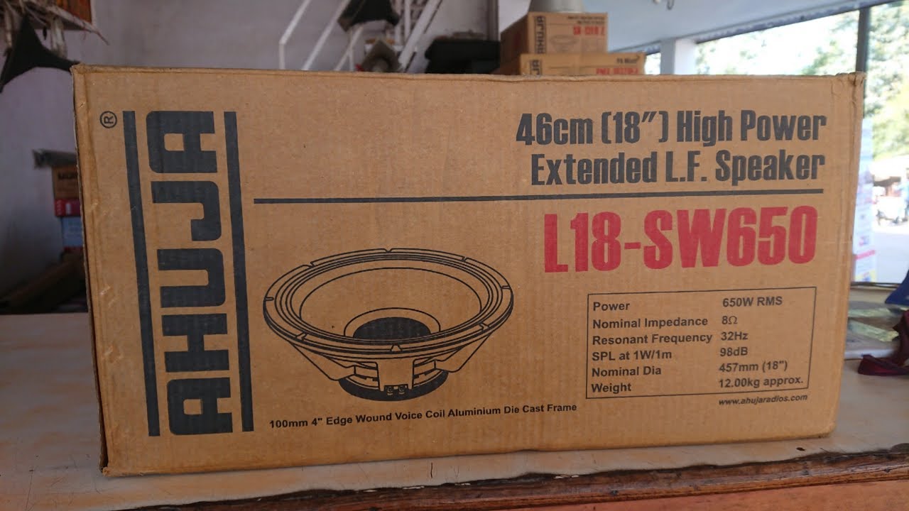 AHUJA L18-SW650 PROFESSIONAL PA SPEAKERS UNBOXING & REVIEW