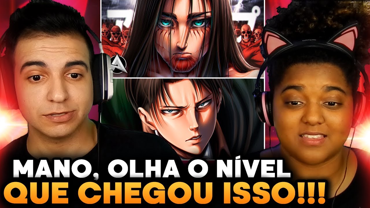 [REACT 2 EM 1] ♪ Eren Yeager [AniRap] & Levi - Capitão [M4rkim] | React em Casal 🔥