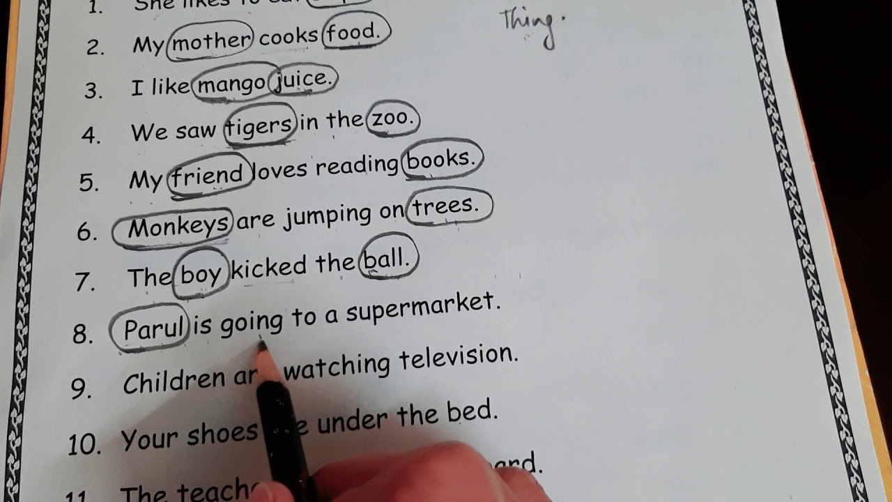 How to find Nouns | worksheet of Nouns | Nouns beginners | English grammar | grammar for beginners