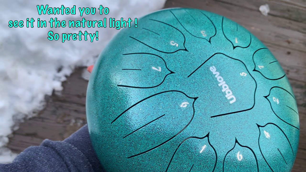 Ubblove D Major 10 Inch STEEL Tongue Drum UNBOXING/Review and THREE SONG DEMO **11 TONGUES !!