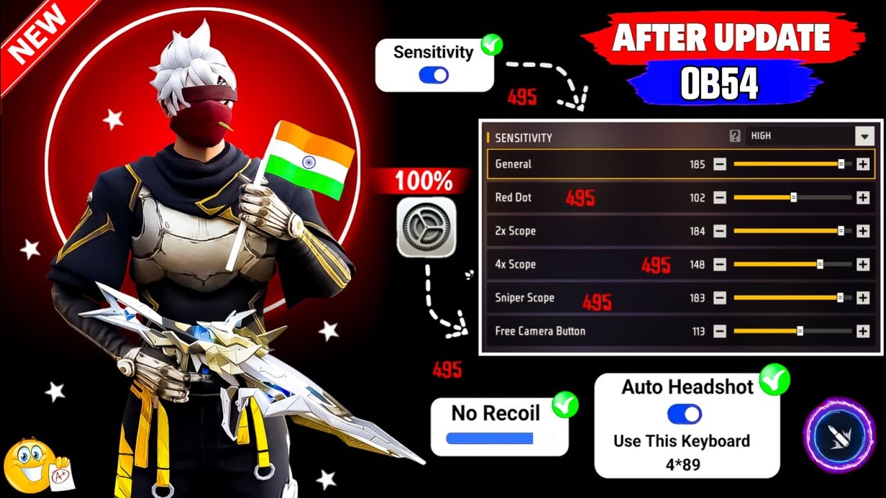 Free Fire Max Headshot Setting After Update 2026⚡Best Sensitivity Settings ⚙️| Sensitivity Setting