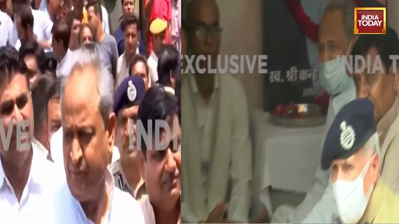 Rajasthan CM Ashok Gehlot Visits Kanhaiya Lal's Residence Amidst Massive Uproar In Udaipur