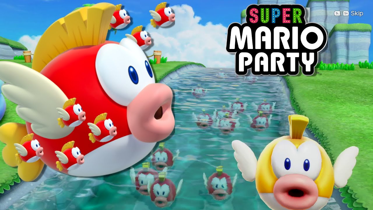 Super Mario Party - River Survival - Peach vs Waluigi vs Rosalina vs Yoshi - Part 2