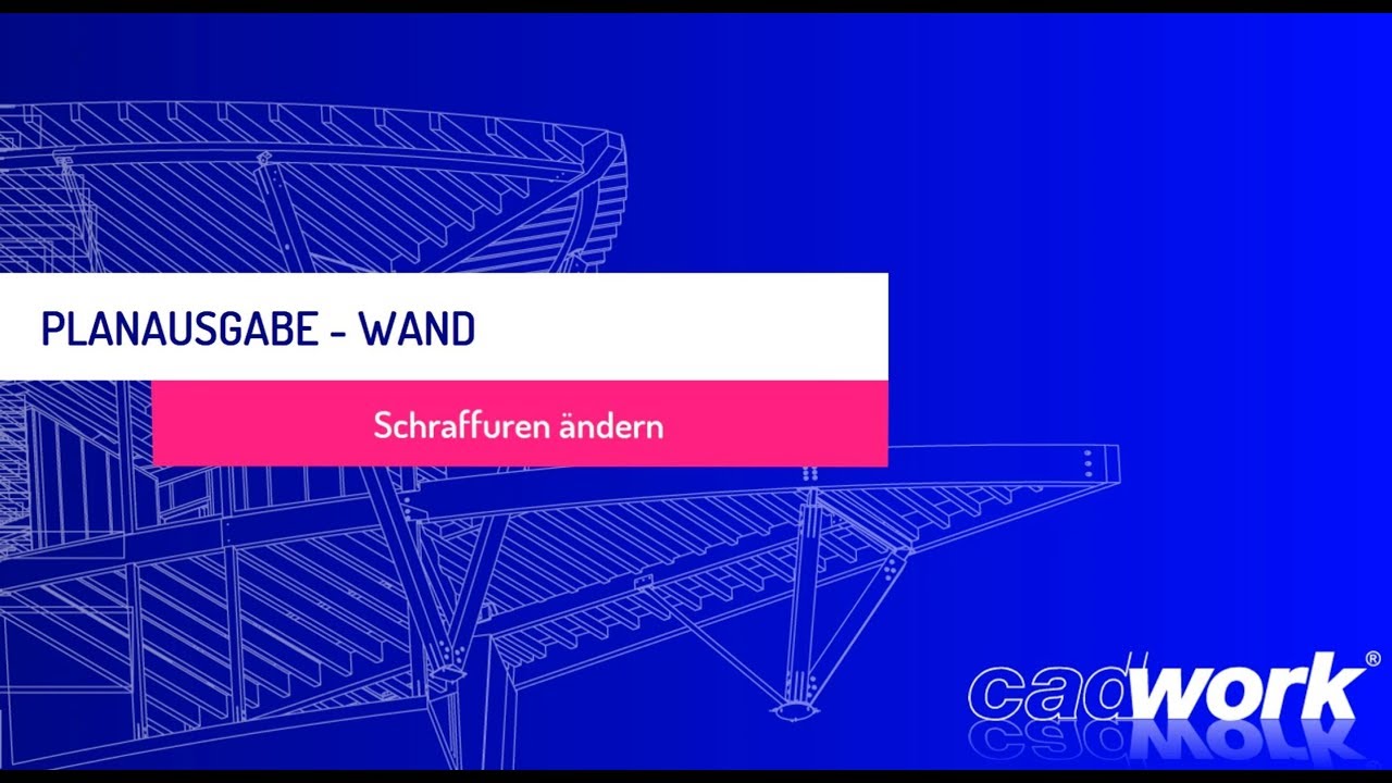 04 cadwork 3d Wand Schraffuren ändern