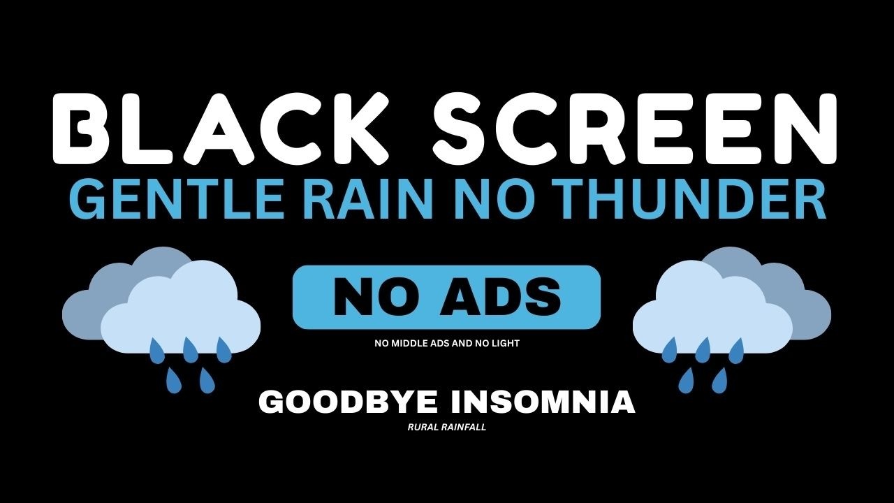 Deep Sleep Guaranteed: Soft Rain, No Ads, Black Screen for Ultimate Relaxation