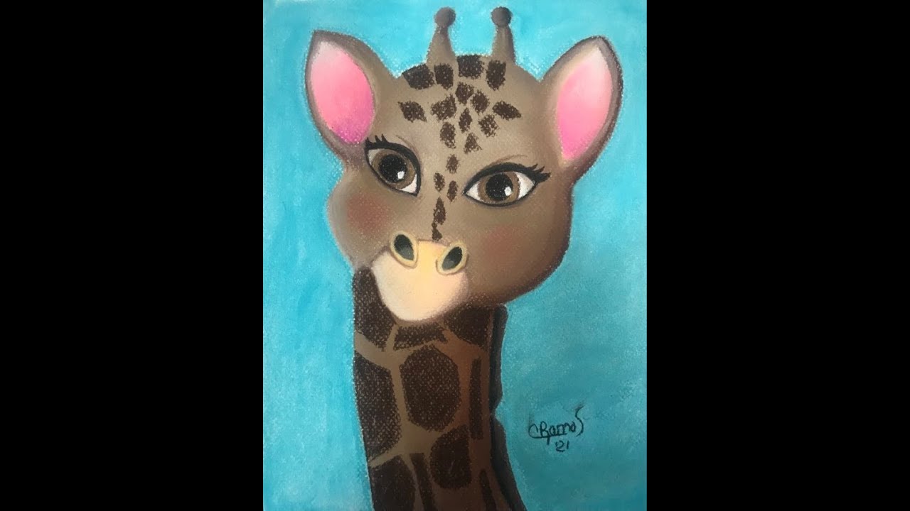 COMO PINTAR JIRAFA - TIZAS PASTEL