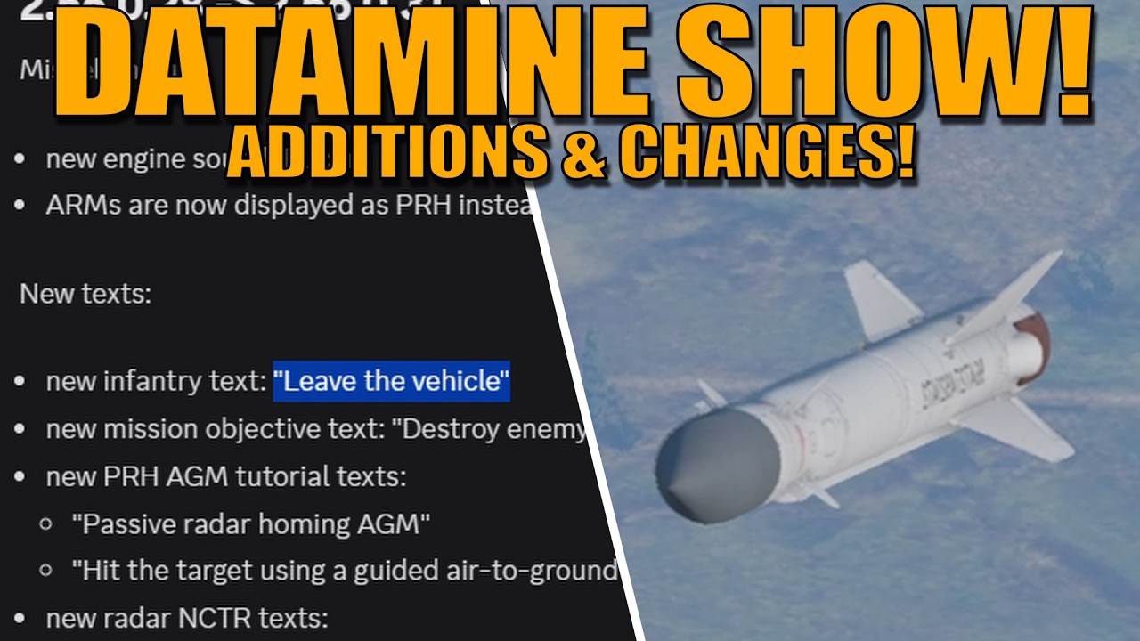 Данные Datamine показывают новые ракеты, пехоту, выходящую из техники, и многое другое! - Разрабо...