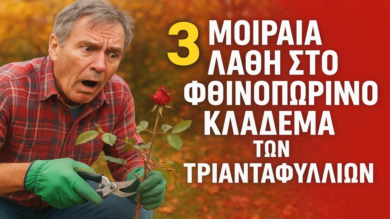3 Μοιραία λάθη στο φθινοπωρινό κλάδεμα των τριανταφυλλιών 🍂 Θα σκοτώσετε τον θάμνο, χωρίς καν να τ