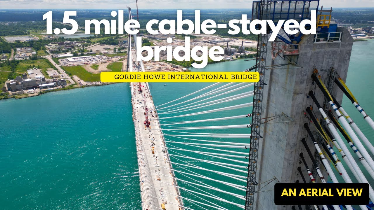 Gordie Howe International Bridge construction progress 2024 #gordiehowebridge