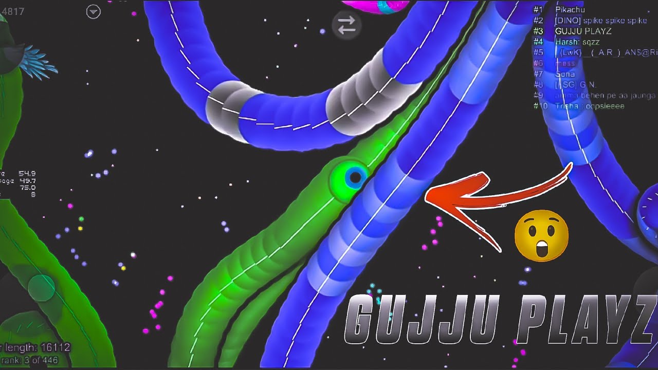 satisfy [SLITHER IO]online game play android  @slither.ioofficial7002   @IGLGUJJUPLAYZ #slitherio