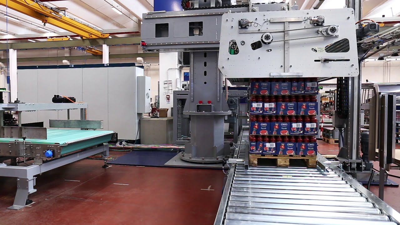 ARES 2ML P/ Palletizer mono-column palletizer with single infeed & 2 manipulators, Robopac