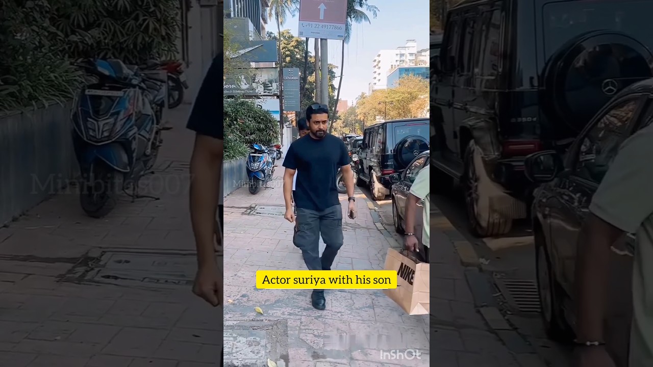 Actor suriya with his son Dev-#suriya #surya #actor #shorts #trending