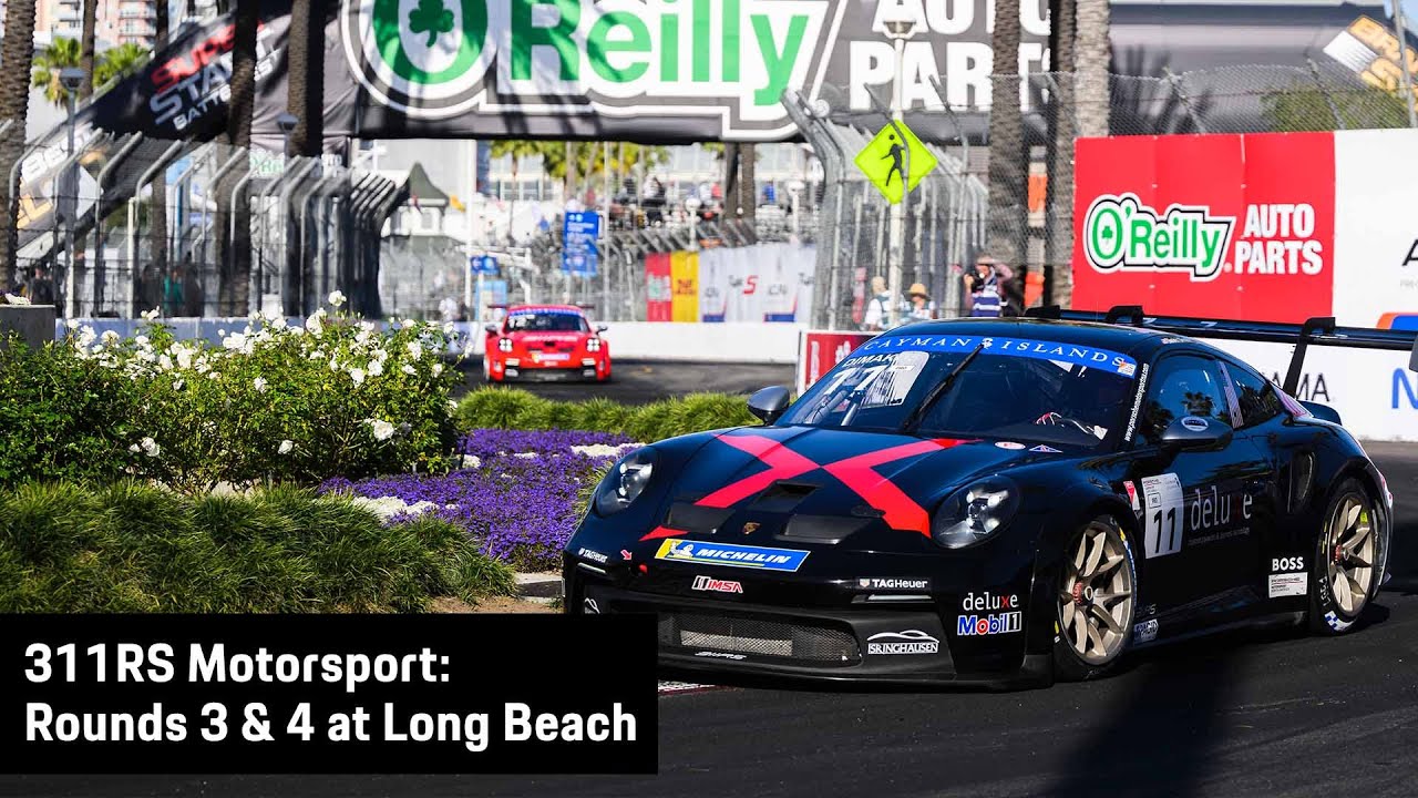 35 Porsche GT3 Cups on the streets of Long Beach | BEHIND THE WALL Long Beach