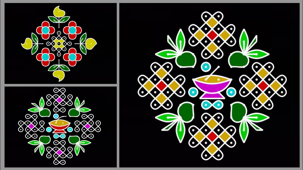 🥭🌹🦜కొత్తగా వేసే ఉగాది ముగ్గు🥭🌹🦜//// ugadi special rangoli designs 🥭🌹🦜