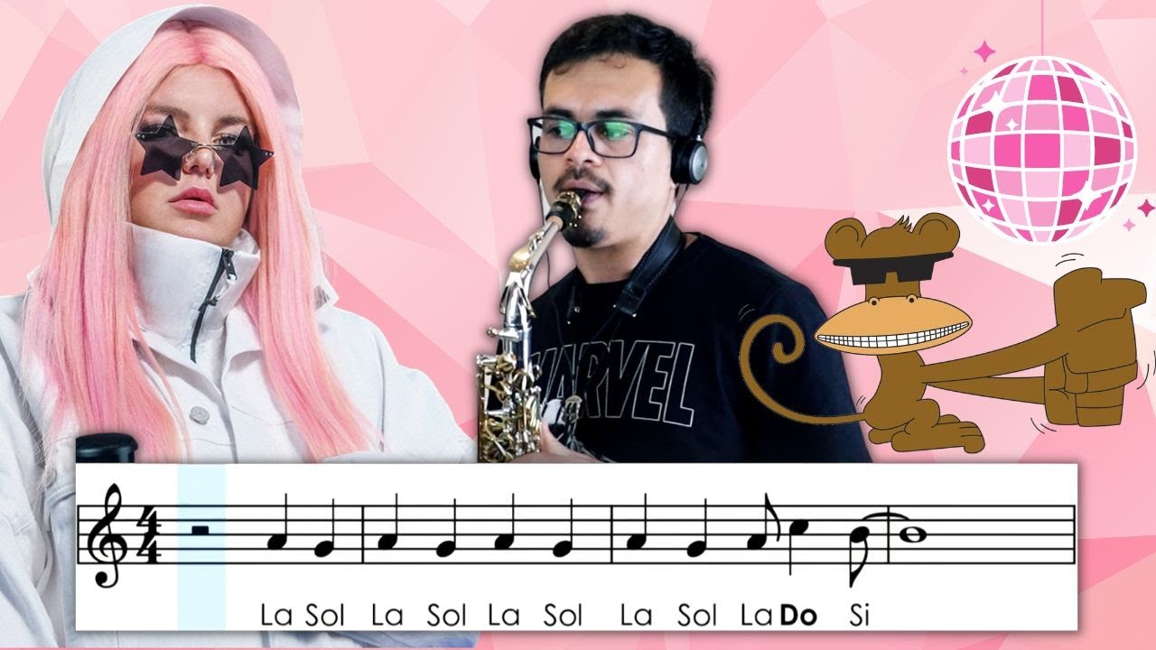Sax alto - Dance Monkey, partitura com notas.