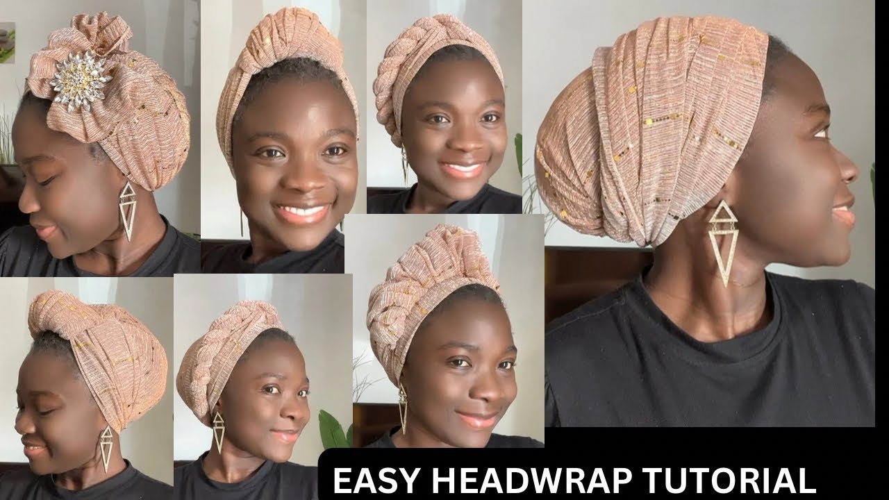How To Tie SIMPLE HEADWRAP BY YOURSELF || TURBAN