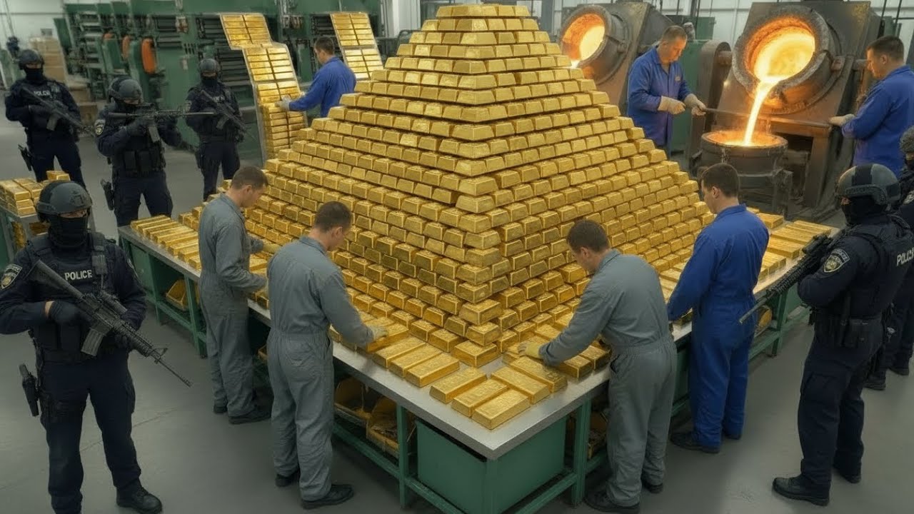 Inside the 24K Gold Factory: How Mining Ore Is Purified Into Gold Bars