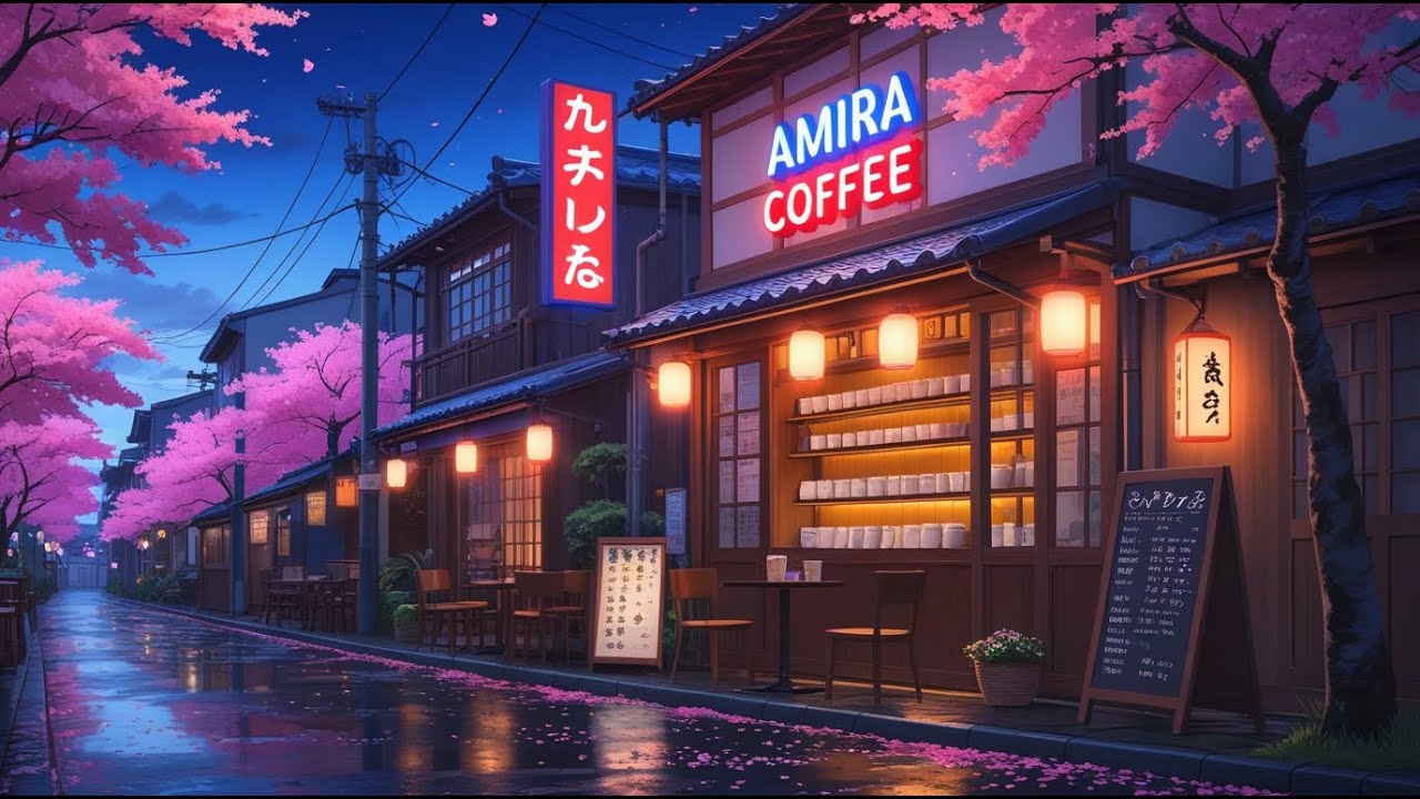Lofi Rain Sounds with 80s Coffee Shop Vibes ☕ Chillhop for Studying & Deep Work