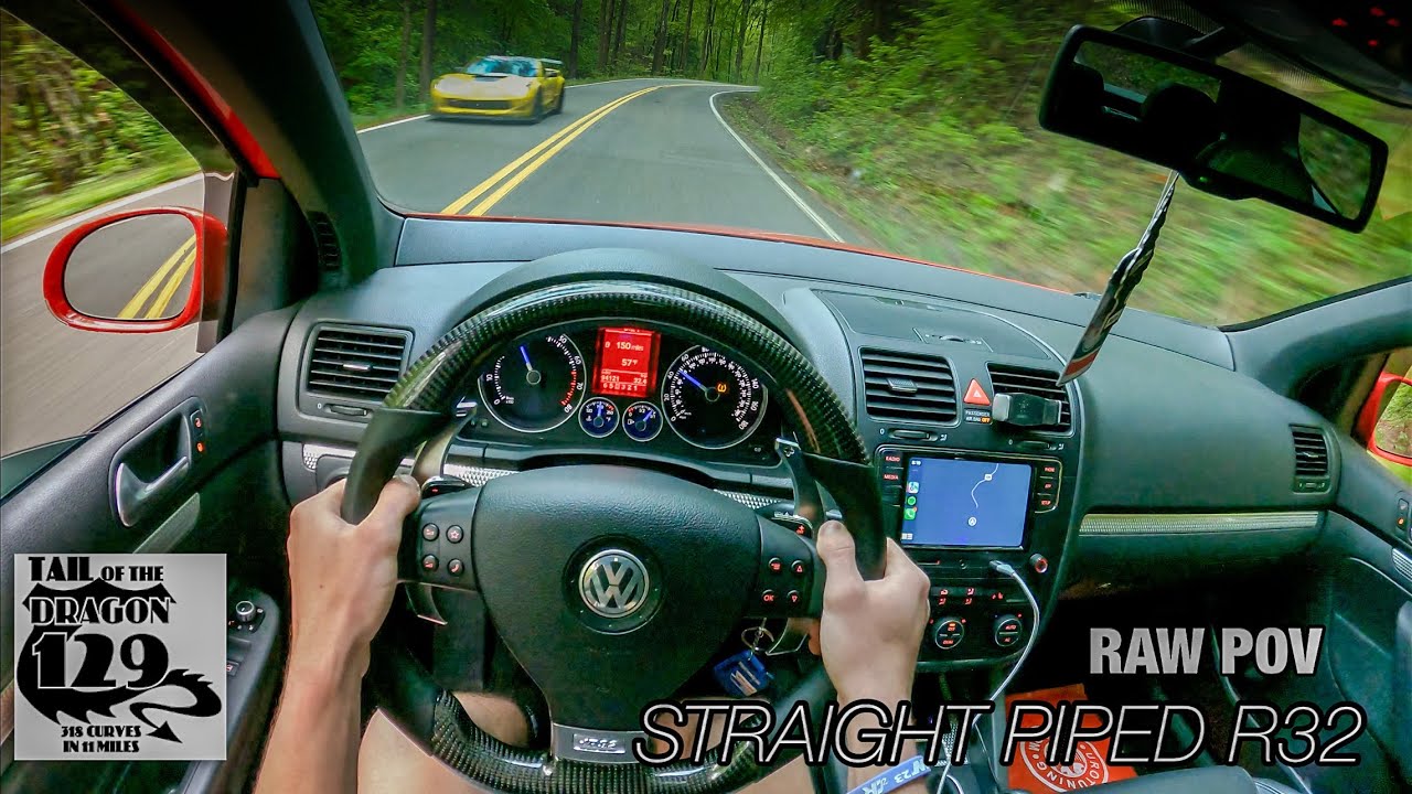 Straight piped r32 on the tail of the dragon. (Raw POV 4k)