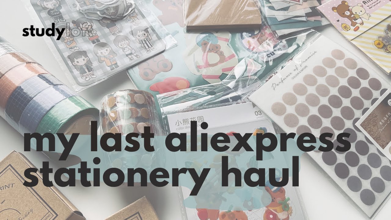 LAST AliExpress Stationery Haul #6 \\ ASMR (no talking)