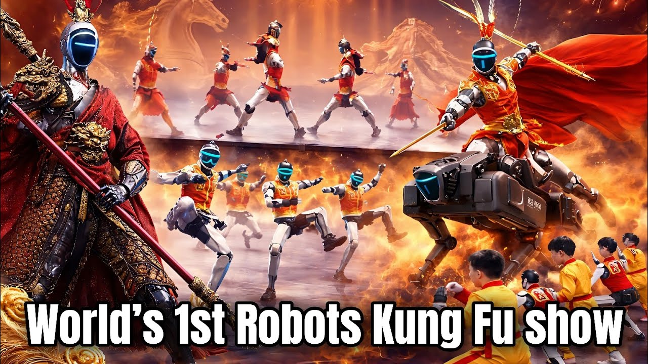 World&rsquo;s 1st Kung Fu show with Robots | It's NOT AI, all is real!