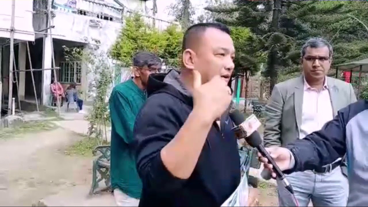 Renovation work for janamukti park of kalimpong at Damber Chowk