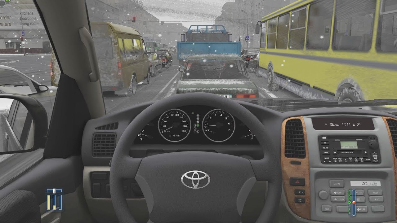 City Car Driving - Toyota Land Cruiser 100 | Snow Driving