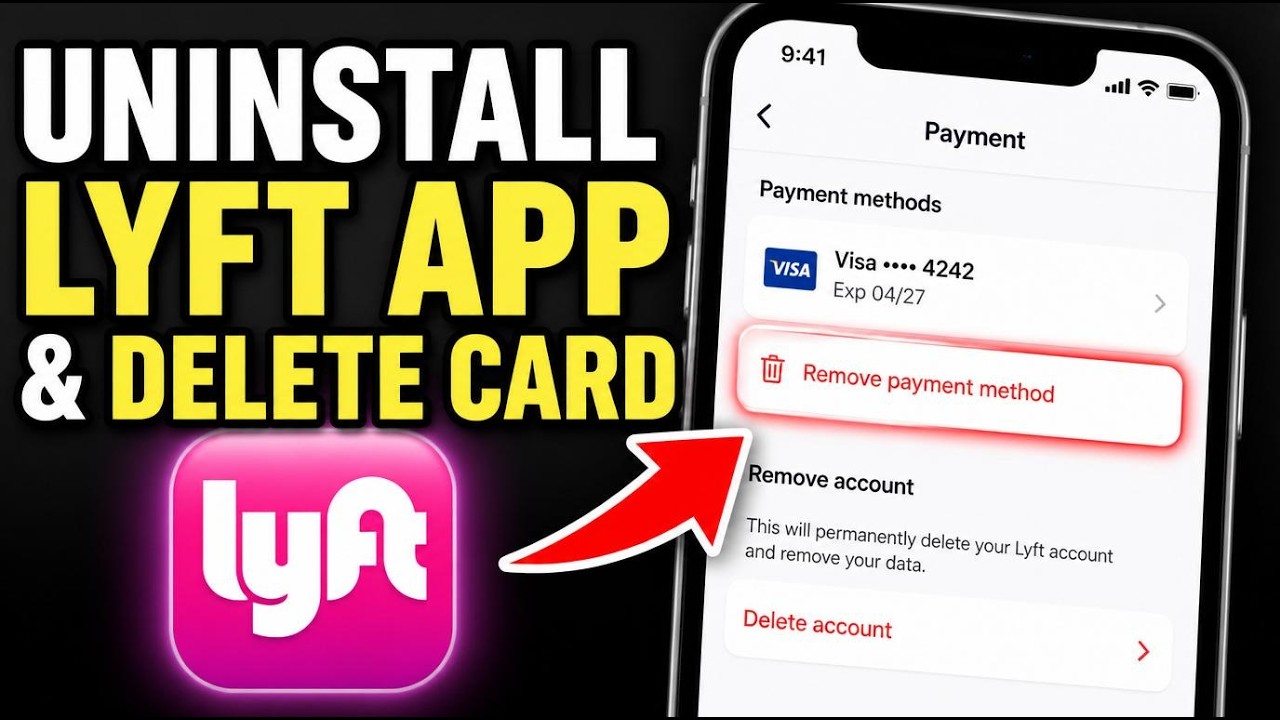 How to uninstall Lyft app and delete linked credit card - Step By Step