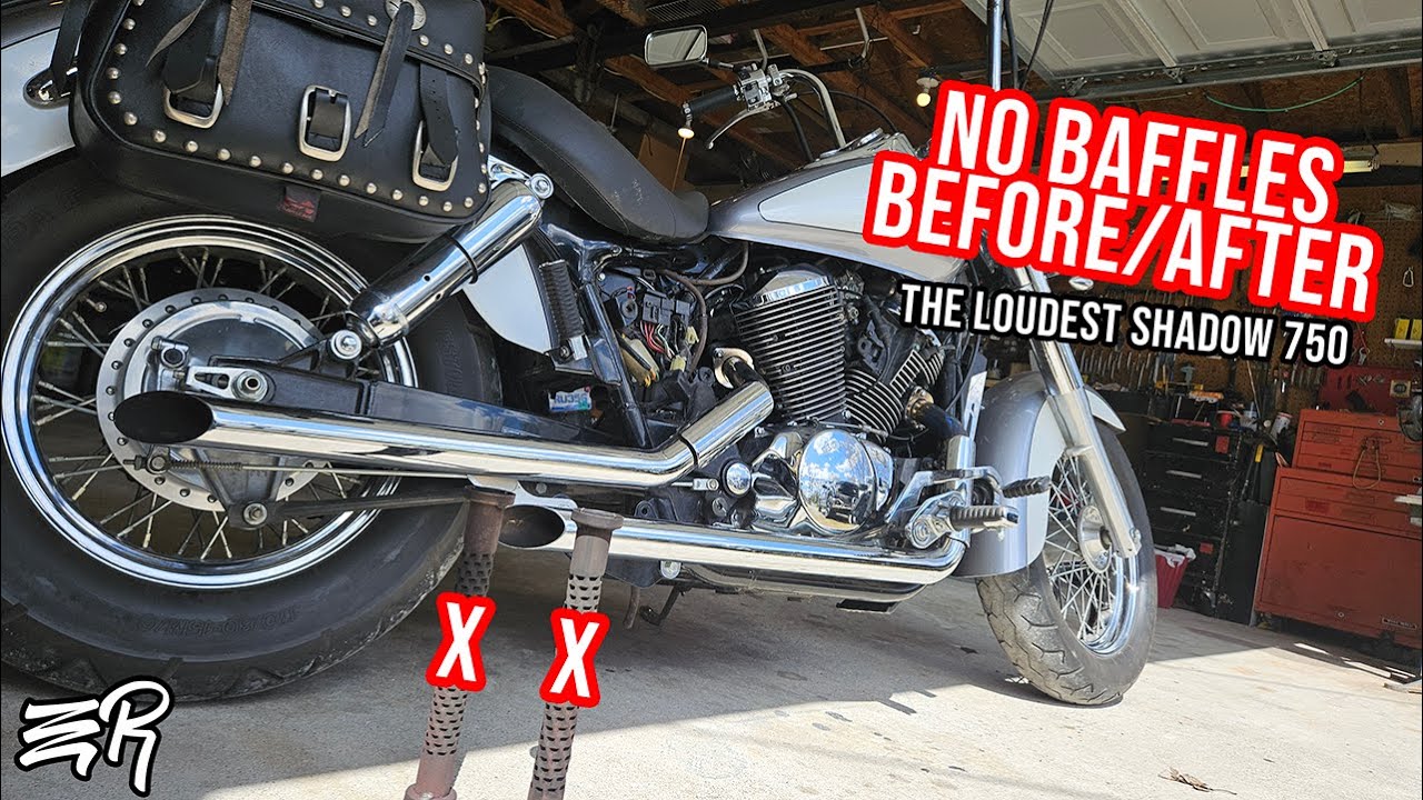 Слишком громко! — Выхлопная система/замена впускных коллекторов Honda Shadow 750 ACE до и после