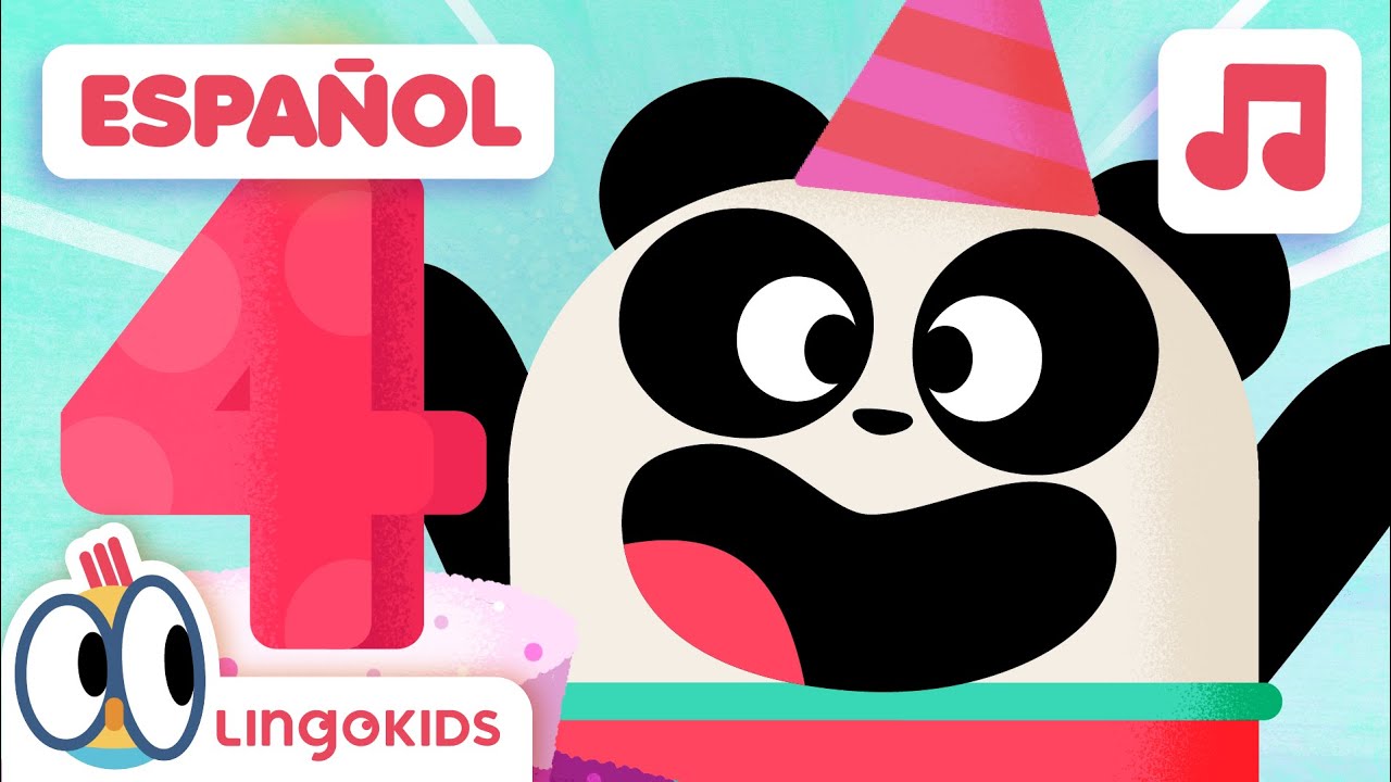 FELIZ 4 CUMPLEAÑOS 4️⃣🎂🎈 Cumpleaños Feliz | Lingokids en Español