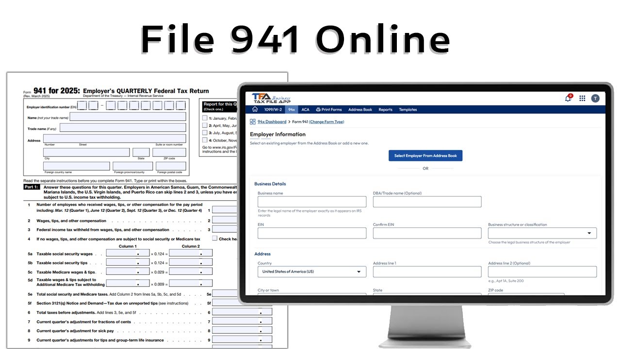 How To eFile 941 Tax Form:  Step-by-Step Instructions