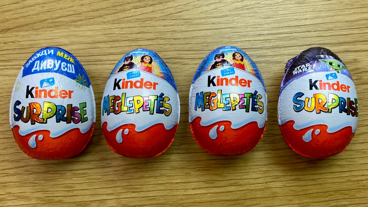Satisfying Kinder Surprise ASMR Unpacking Chocolate Eggs Video