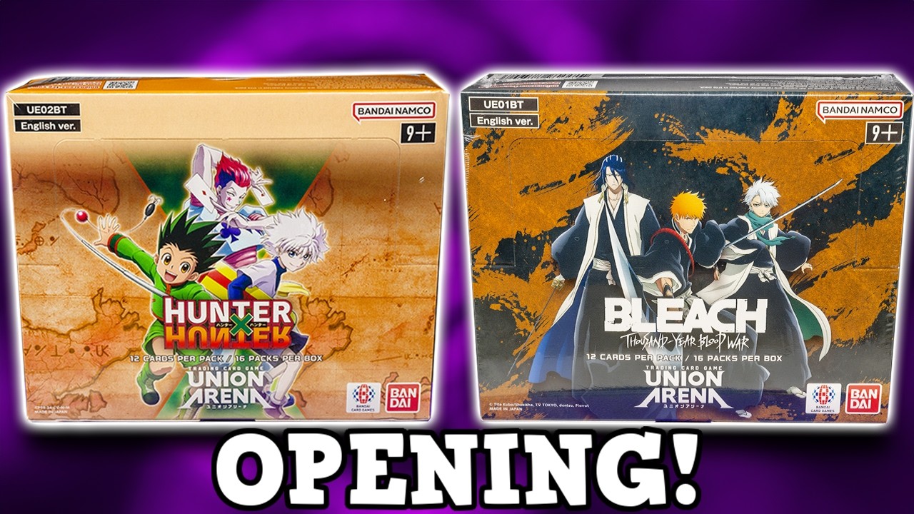 Unboxing All The Union Arena Booster Boxes! (Hunter X Hunter & Bleach)
