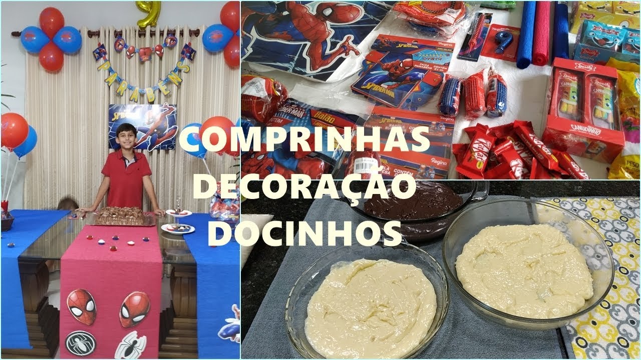 ANIVERSÁRIO ENZO 9 ANOS - TEMA HOMEM ARANHA - Joyce Souza