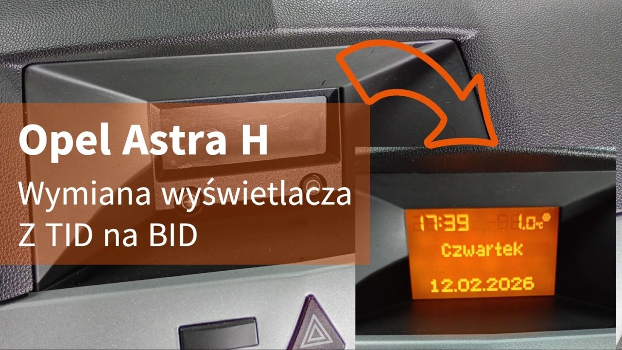 Opel Astra H / Zafira B - Wymiana wyświetlacza Z TID na BID Odczyt PIN Code z wyświetlacza BID