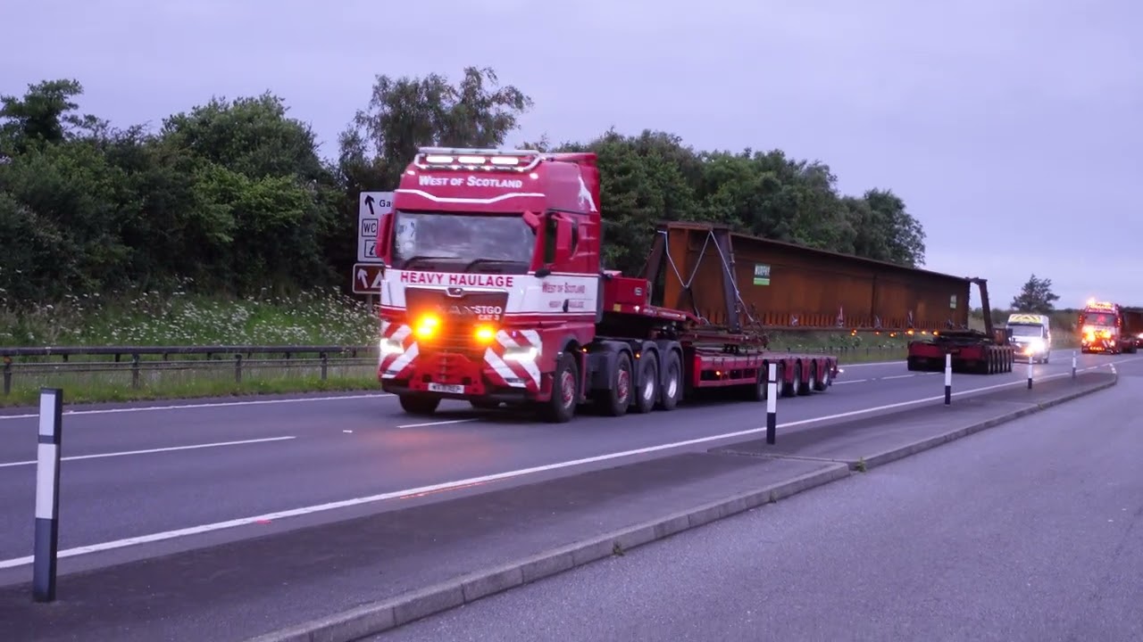 Abnormal load 21/7/24 Bridge Sections Holyhead Anglesey to England
