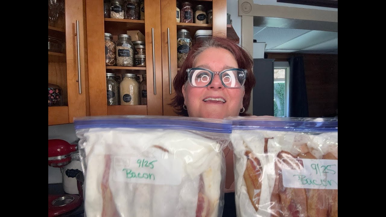 BACON!!!  Preserving 25 Pounds - Cooking and Freezing BACON