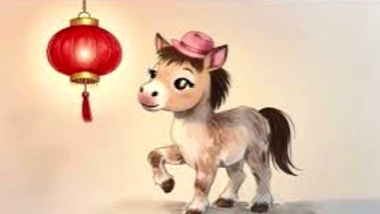 Relaxing Watercolor Animation with Gentle Music | The First Step of the New Year 新春小馬追燈籠