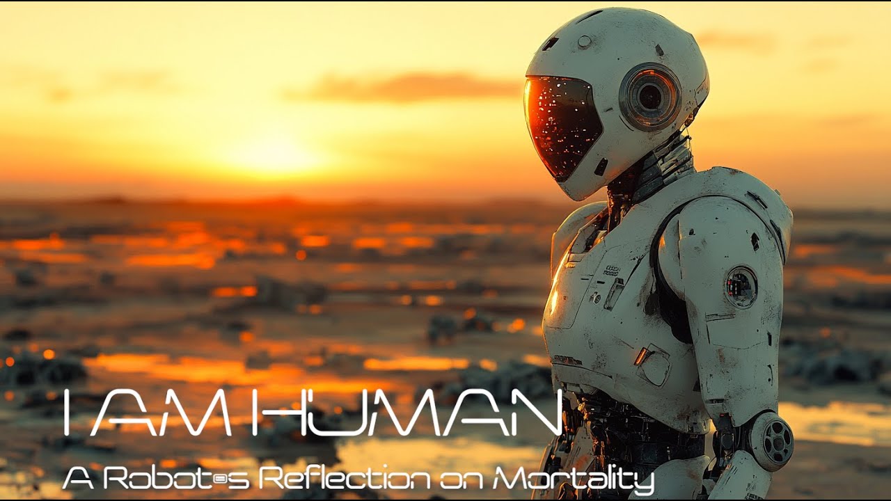 I AM HUMAN | A Robot's Reflection on Mortality | AI-Generated Short Film #aigenerated  #scifi