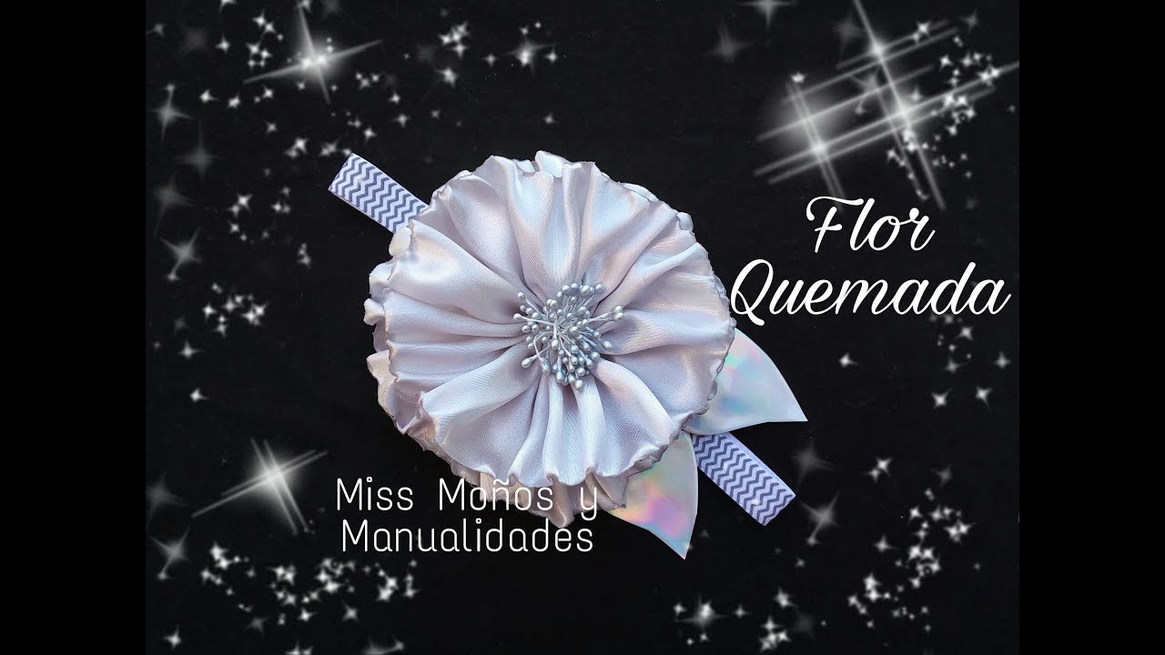 DIY Flor Quemada--- Fabric Flower
