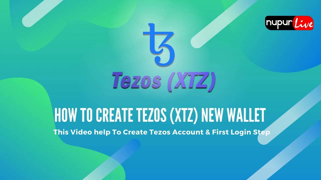 How To Create New XTZ Tezos Wallet