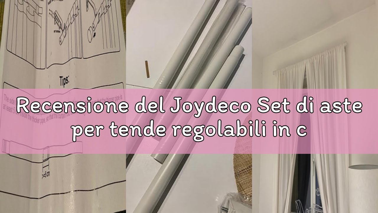 Recensione del Joydeco Set di aste per tende regolabili in colore bronzo, 76-304 cm, asta decorativa