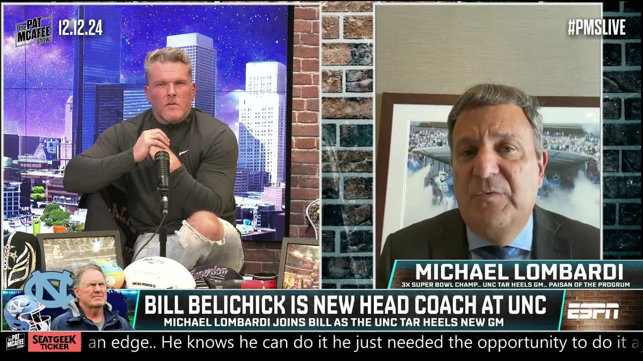 Bill Belichick's 400-PAGE PLAN CONFIRMED by UNC football GM Michael Lombardi 👀 | The Pat McAfee Show