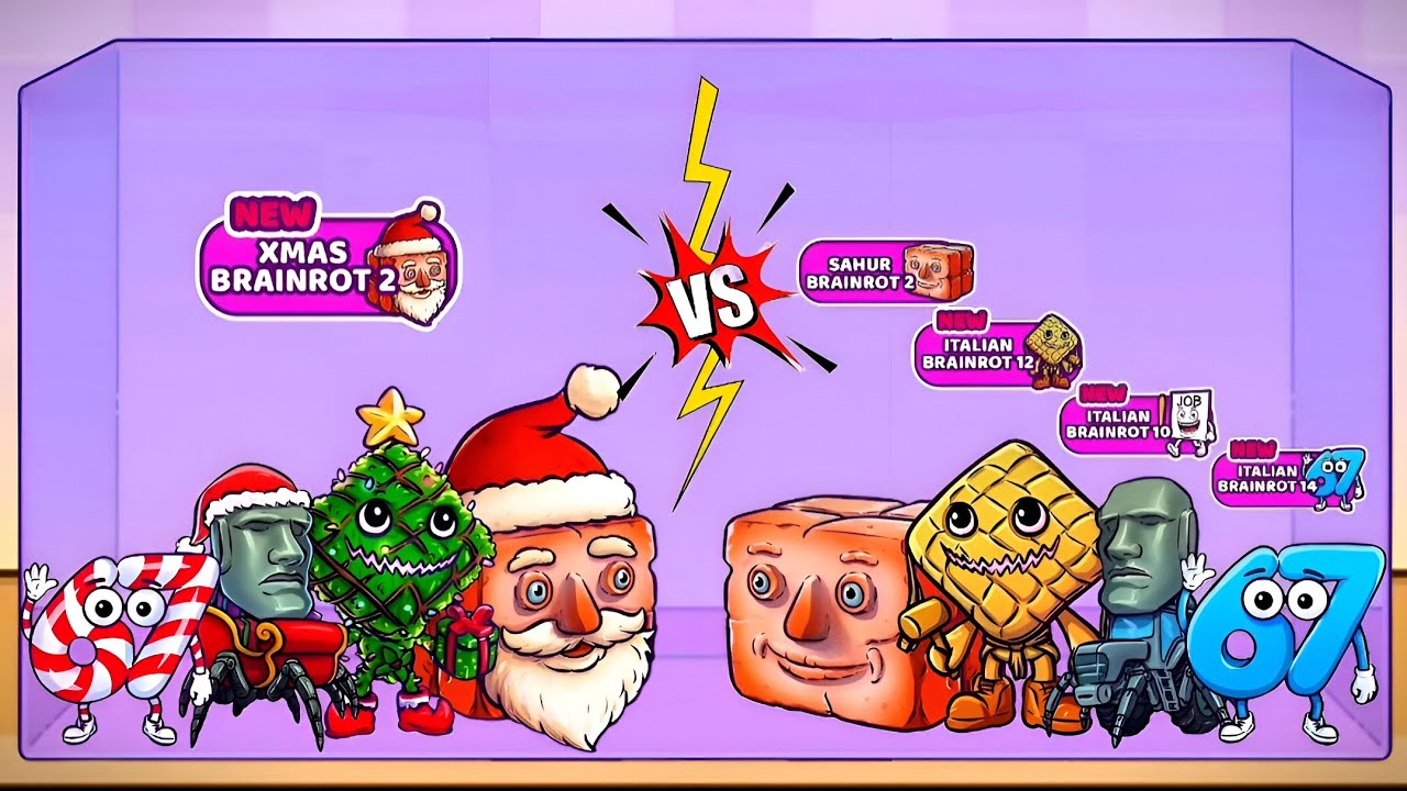 Merge Fellas: Xmas Brainrot 2,Sahur Brainrot 2,Italian Brainrot 14,12,10 ⁉️ Max Level | Gameplay!