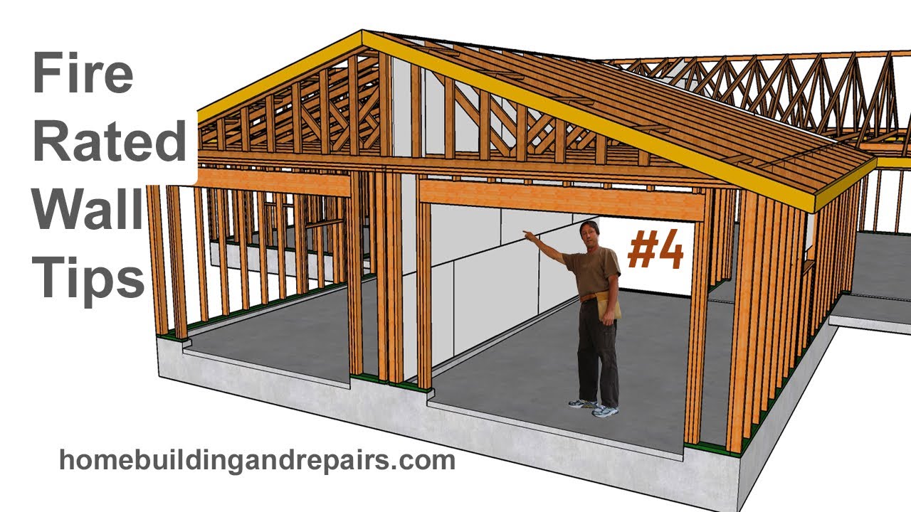 Examples of Fire Rated Wall Framing And Drywall Installation For Duplex Apartment Project - Video #4