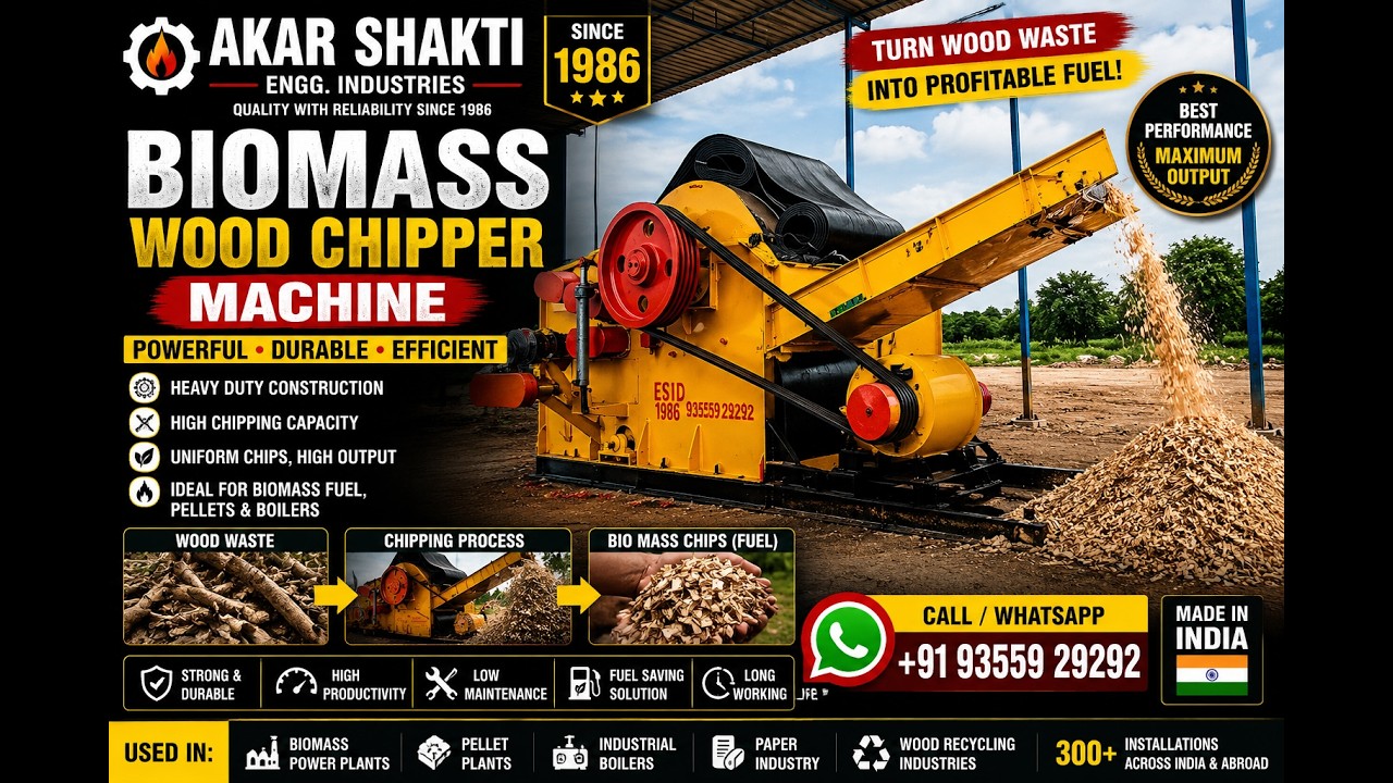 वुड चिप्पर मिलेगा @AkarShakti #heavymachinery #briquettemachine #pelletindustry #plywoodworking